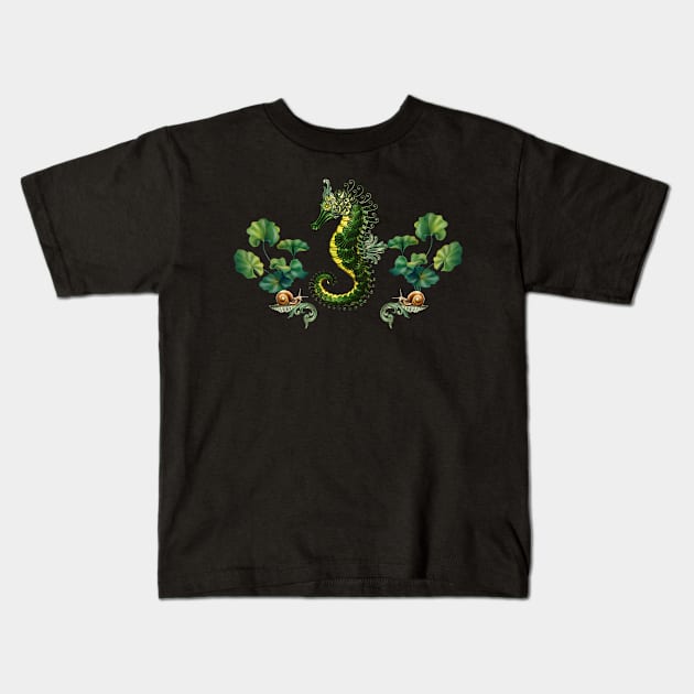 Wonderful elegant fantasy seahorse Kids T-Shirt by Nicky2342